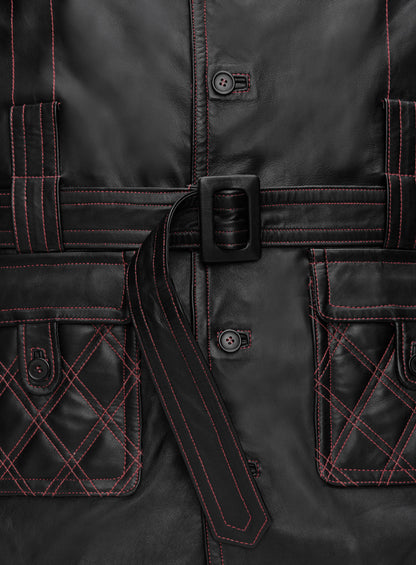 Elvis Presley Leather Long Coat