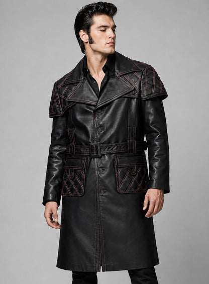 Elvis Presley Leather Long Coat