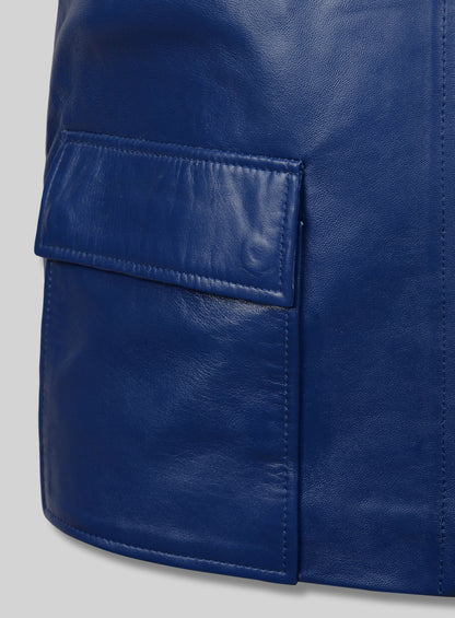 Elvis Presley Speedway Blue Leather Jacket