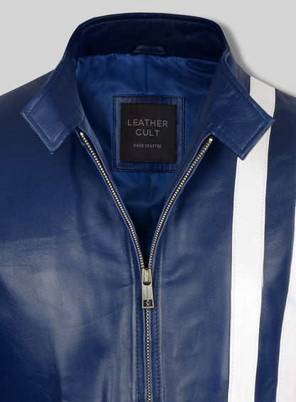 Elvis Presley Speedway Blue Leather Jacket