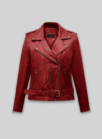 Emilia Clarke Last Christmas Leather Jacket