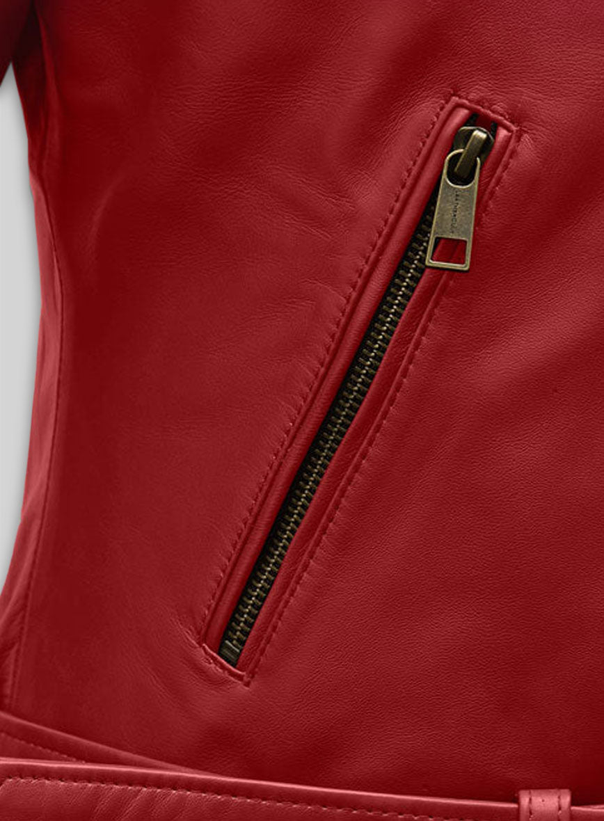 Emilia Clarke Last Christmas Leather Jacket