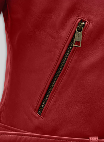 Emilia Clarke Last Christmas Leather Jacket