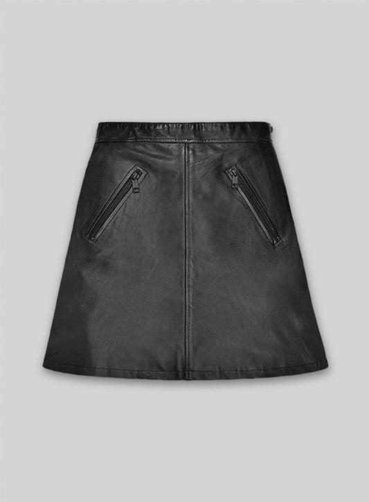 Emilia Clarke Leather Skirt