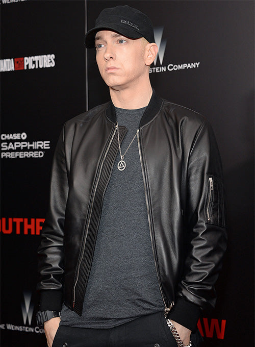 Eminem Red Carpet Leather Jacket - LeatherCult