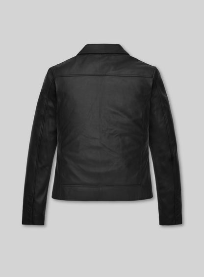 Emma Stone Leather Jacket #1