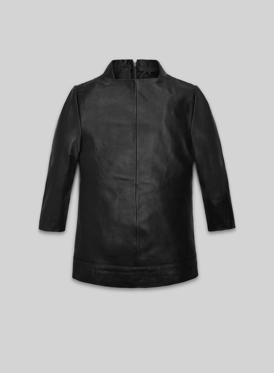 Emma Stone Leather Top