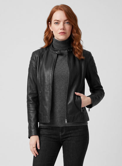 Emma Stone Zombieland: Double Tap Leather Jacket