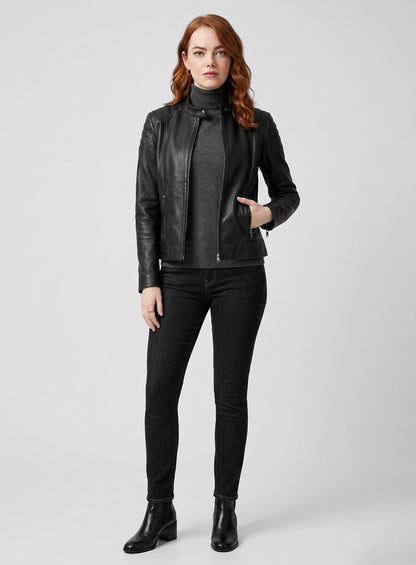 Emma Stone Zombieland: Double Tap Leather Jacket