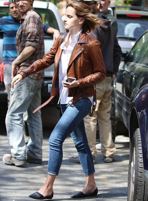 Emma Watson Leather Jacket – LeatherCult - Main Image