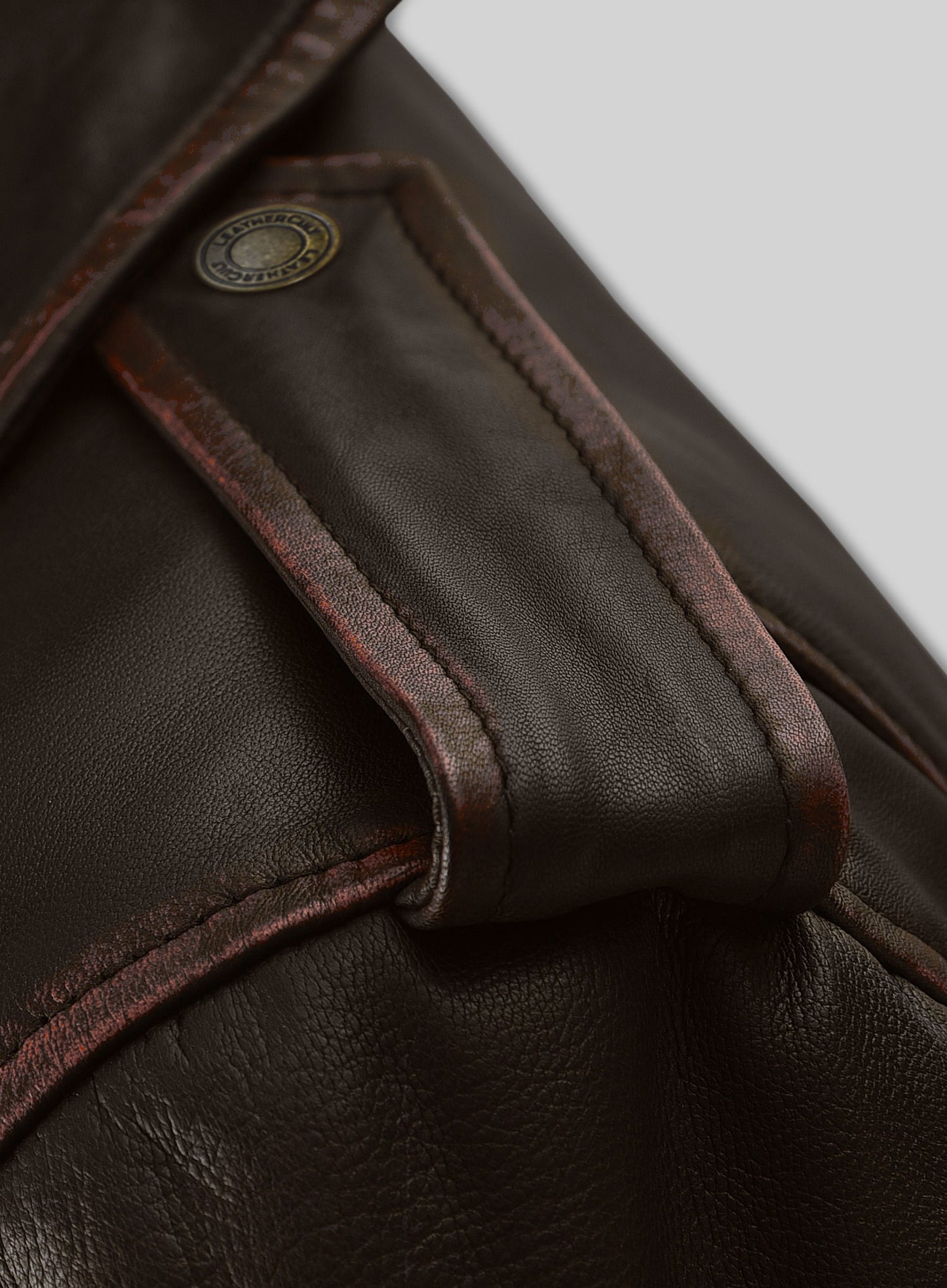 Enforcer Dark Brown Biker Leather Jacket