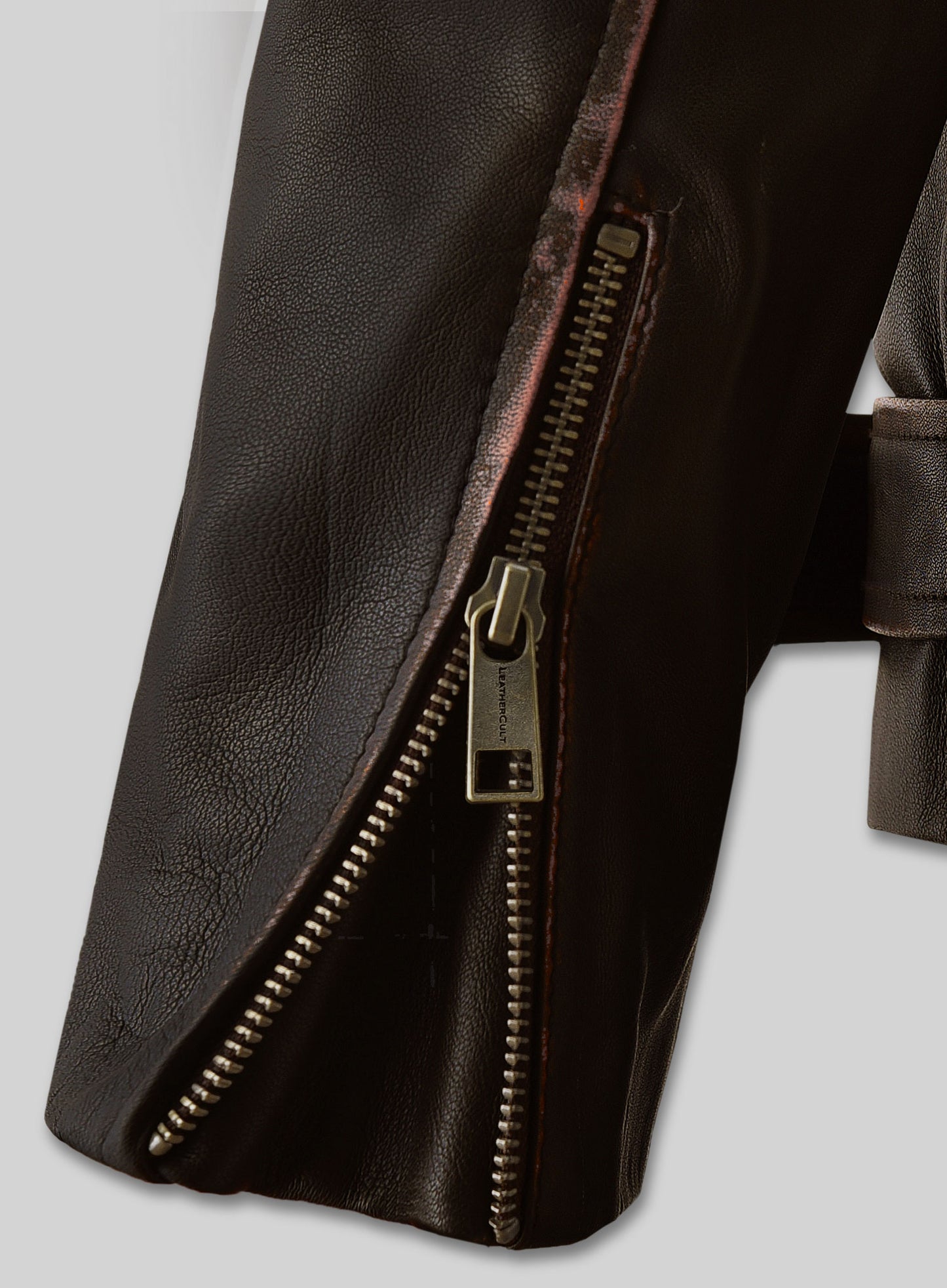 Enforcer Dark Brown Biker Leather Jacket