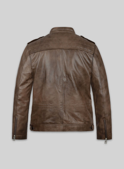 Espanol Timber Brown Brewer Leather Jacket