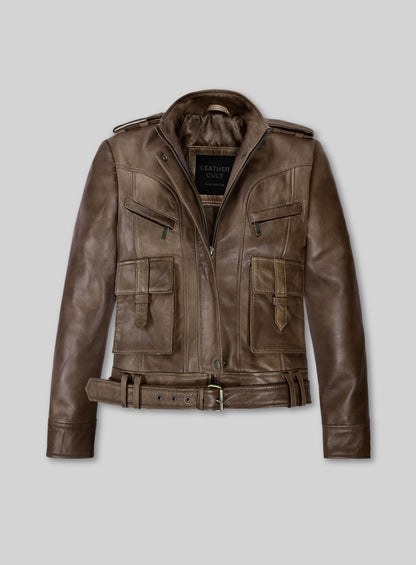 Espanol Timber Brown Leather Jacket #517