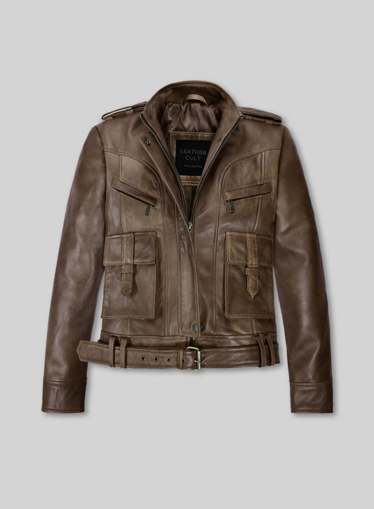 Espanol Timber Brown Leather Jacket #517