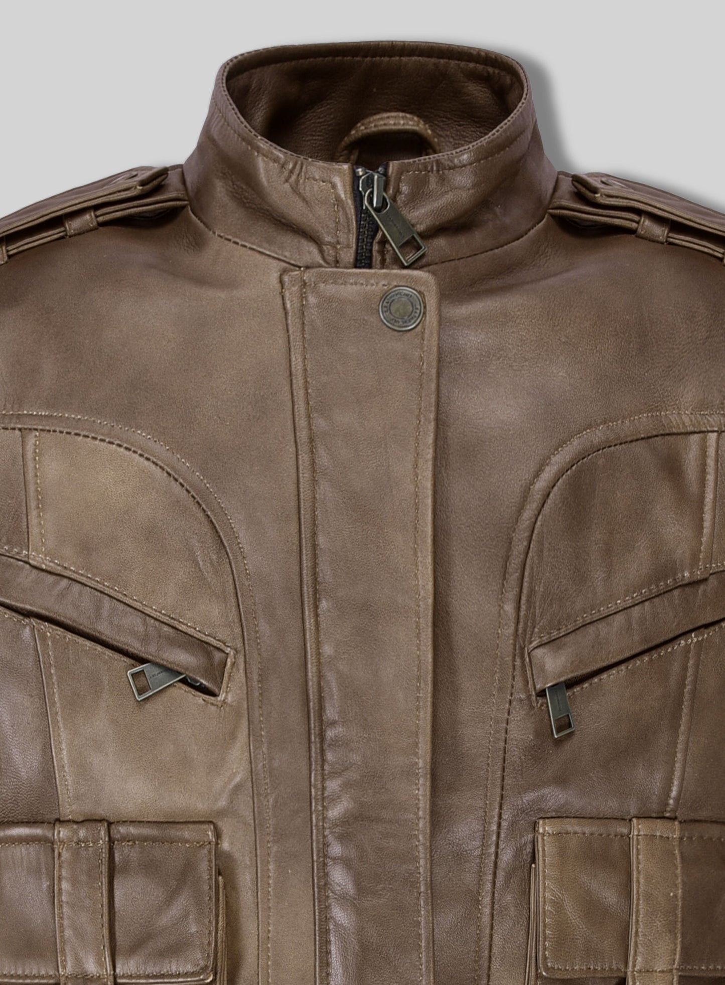 Espanol Timber Brown Leather Jacket #517