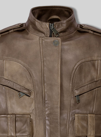 Espanol Timber Brown Leather Jacket #517