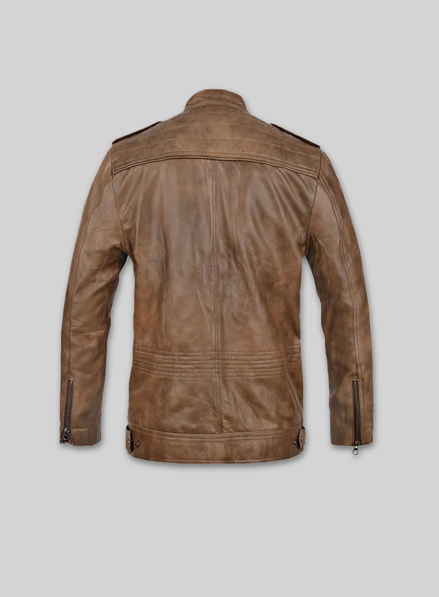 Espanol Timber Brown Brewer Leather Jacket