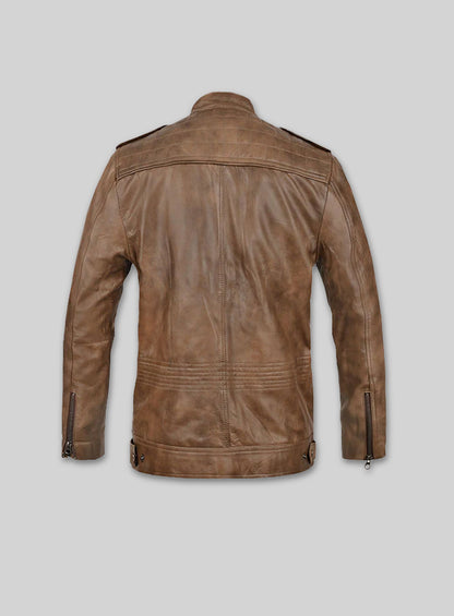 Espanol Timber Brown Brewer Leather Jacket