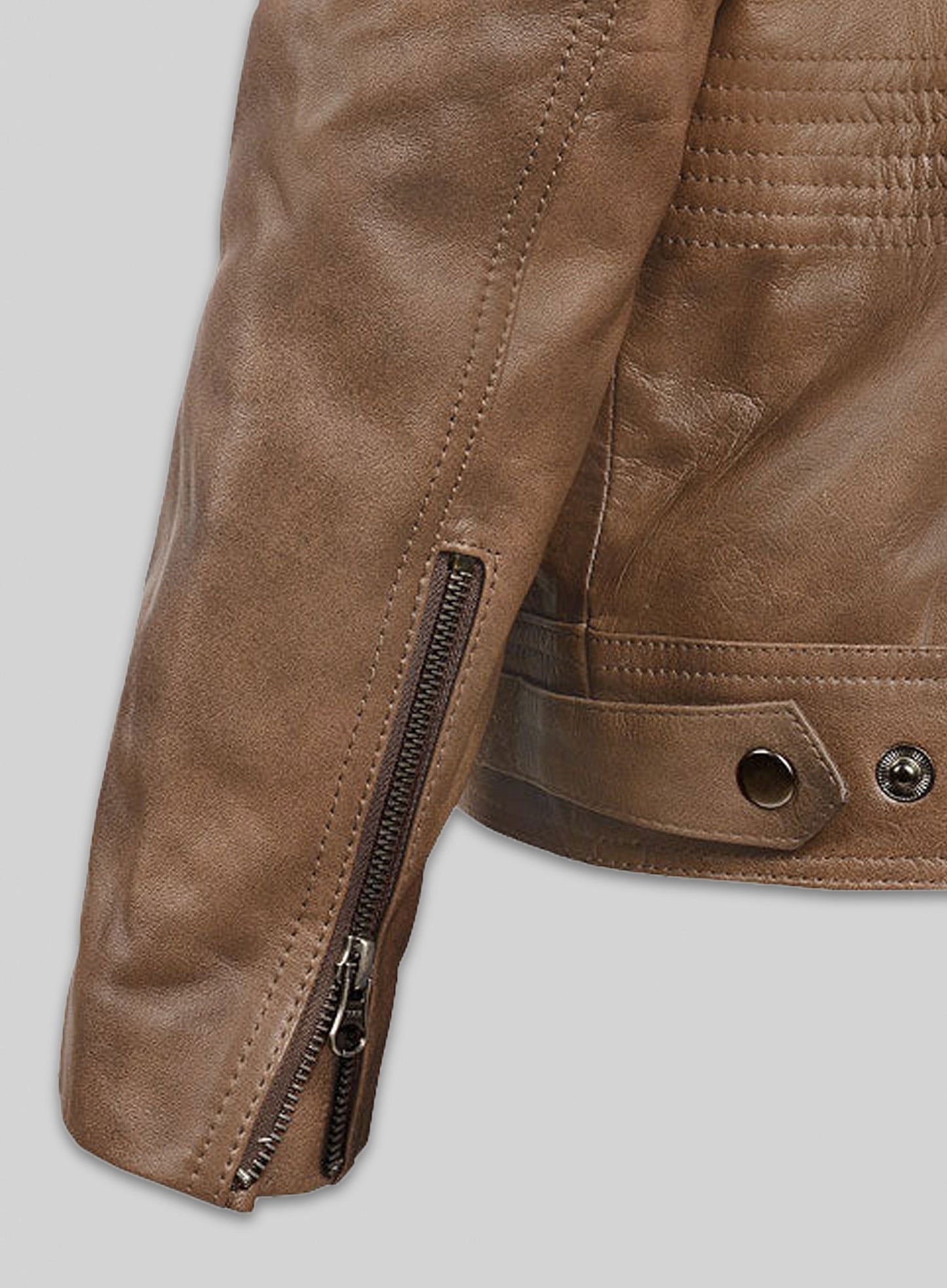 Espanol Timber Brown Brewer Leather Jacket