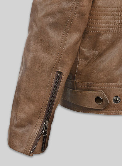 Espanol Timber Brown Brewer Leather Jacket