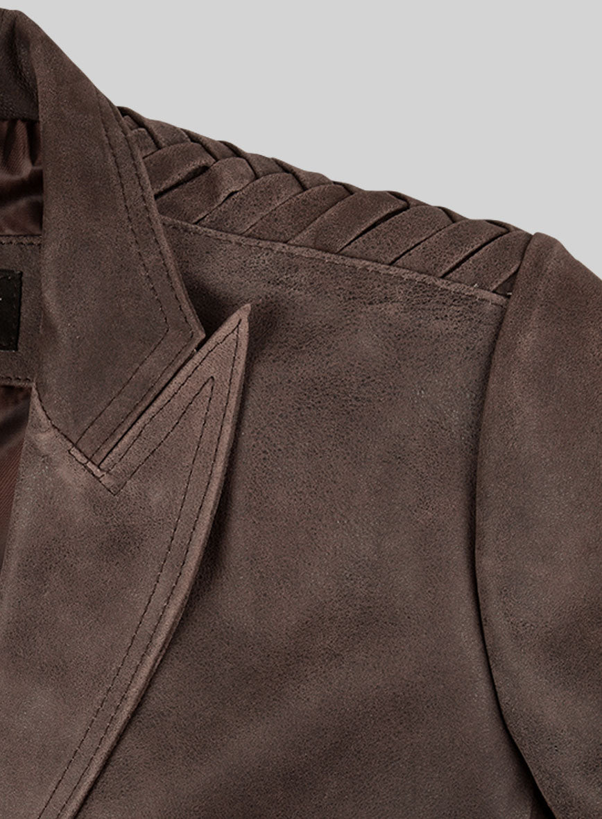 Eva Mendes Ghost Rider Leather Blazer