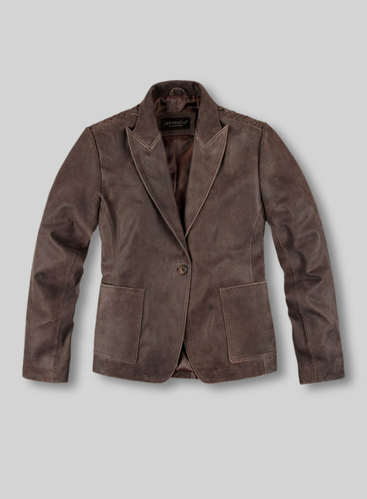 Eva Mendes Ghost Rider Leather Blazer