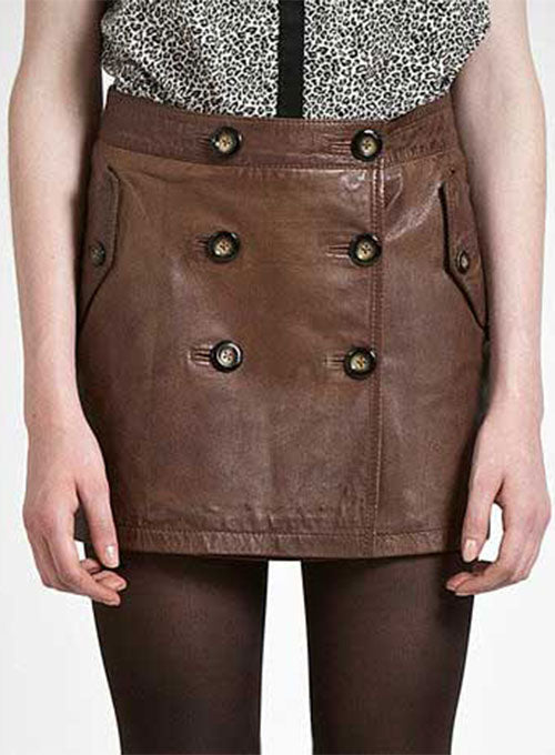 Eyelet Leather Skirt - # 160 - LeatherCult