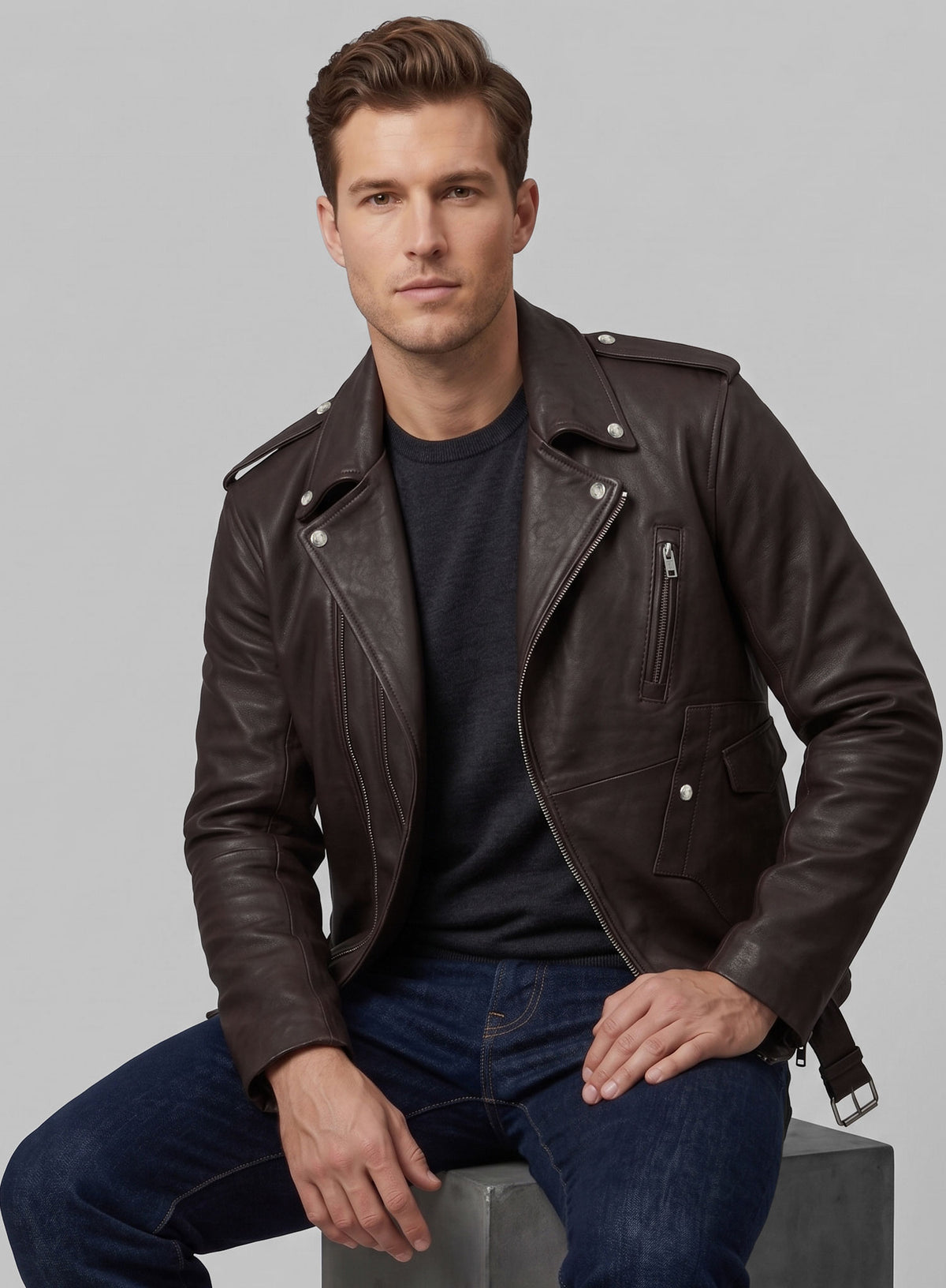 Falcon Brown Rider Leather Jacket