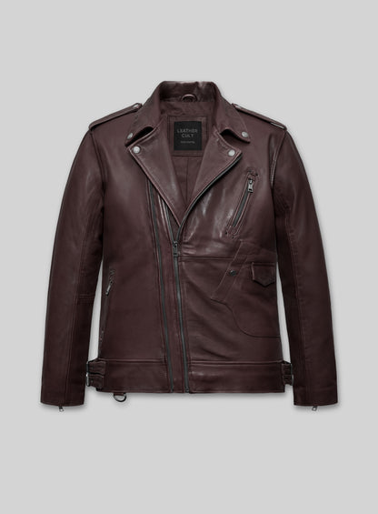 Falcon Burgundy Rider Leather Jacket