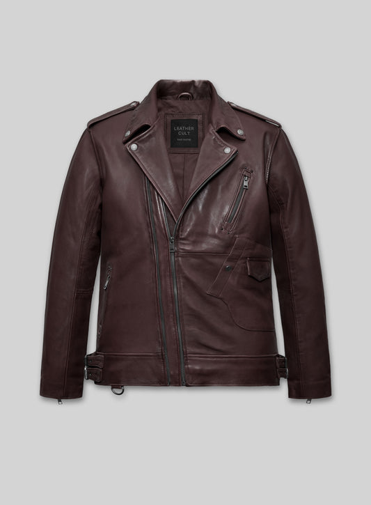 Falcon Burgundy Rider Leather Jacket