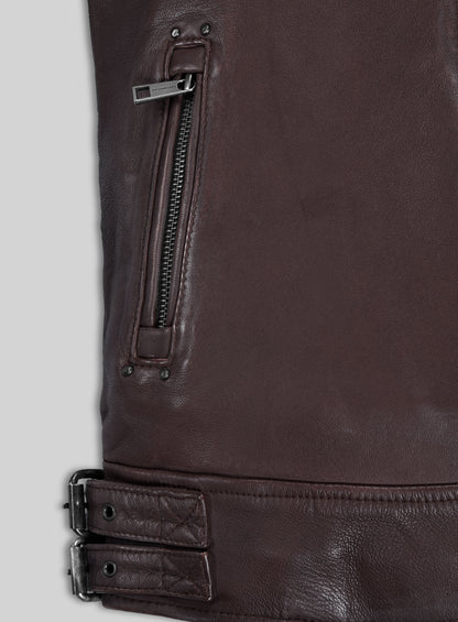 Falcon Burgundy Rider Leather Jacket