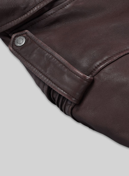 Falcon Burgundy Rider Leather Jacket