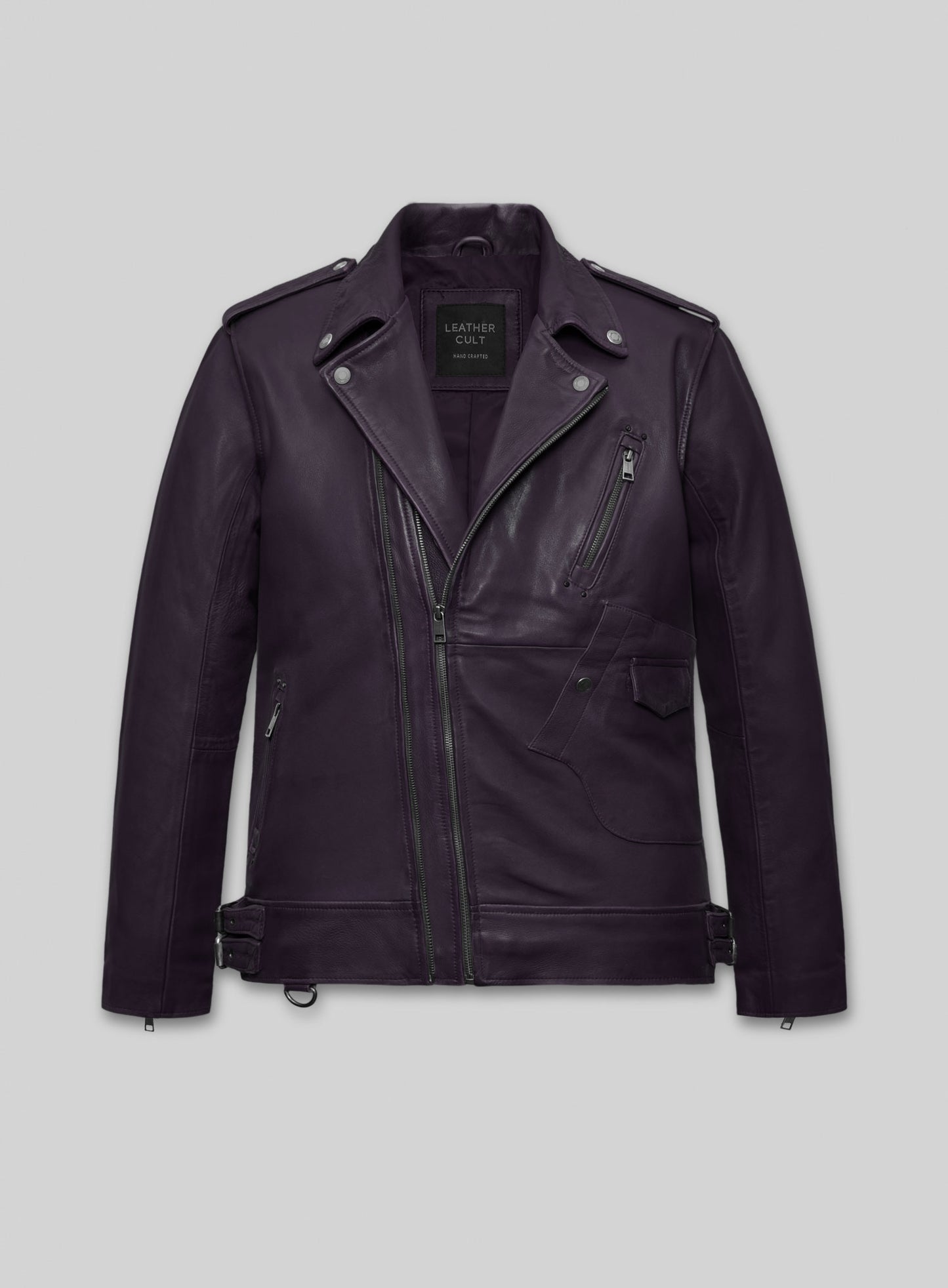 Falcon Purple Rider Leather Jacket
