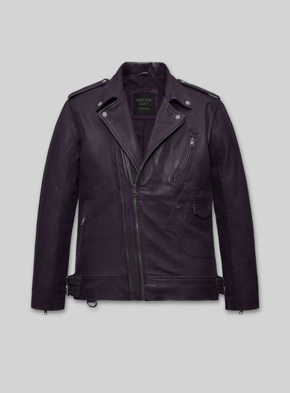 Falcon Purple Rider Leather Jacket