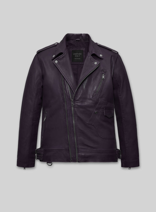 Falcon Purple Rider Leather Jacket