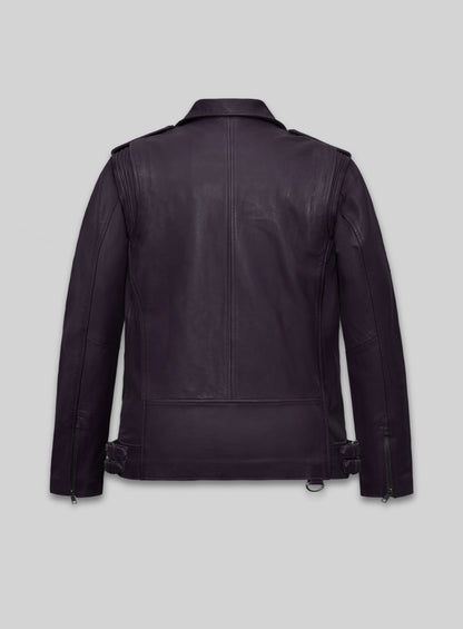 Falcon Purple Rider Leather Jacket