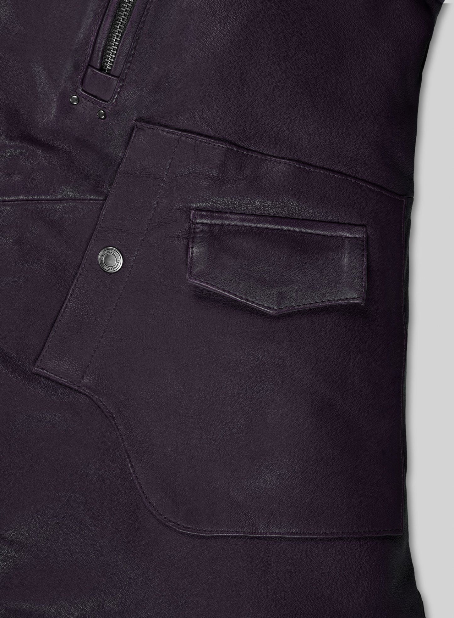 Falcon Purple Rider Leather Jacket