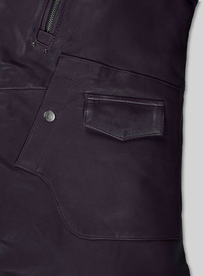 Falcon Purple Rider Leather Jacket