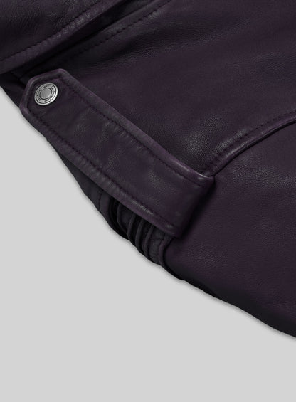 Falcon Purple Rider Leather Jacket