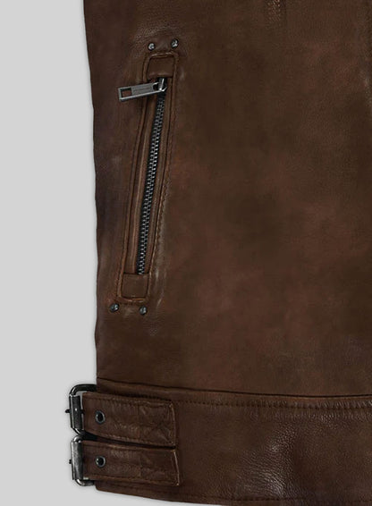Falcon Spanish Brown Rider Leather Jacket