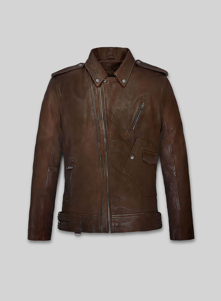 Falcon Spanish Brown Rider Leather Jacket