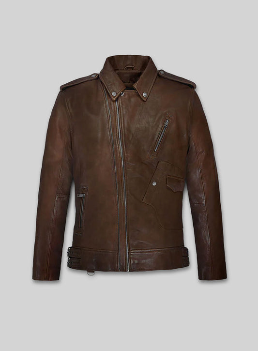 Falcon Spanish Brown Rider Leather Jacket