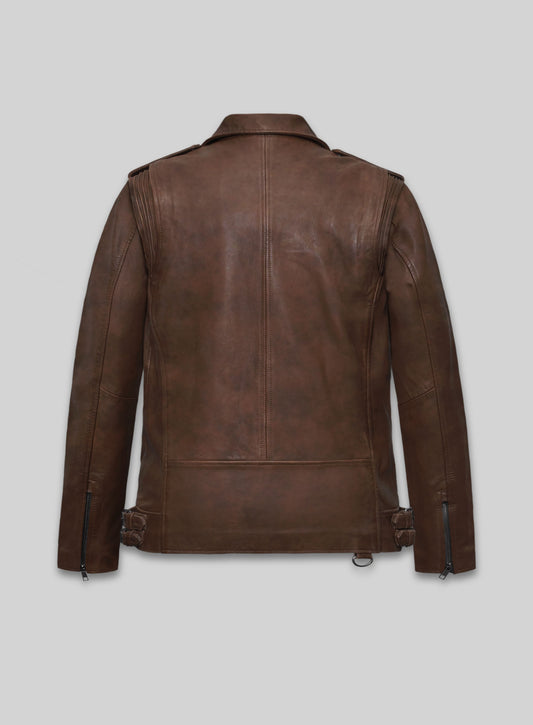 Falcon Spanish Brown Rider Leather Jacket