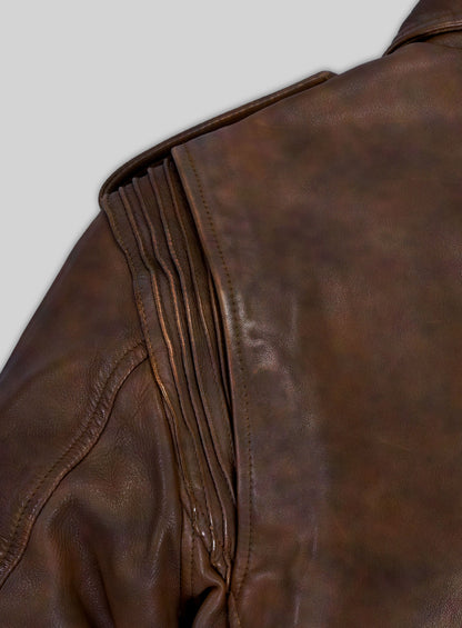 Falcon Spanish Brown Rider Leather Jacket