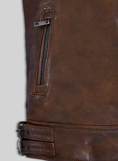 Falcon Spanish Brown Rider Leather Jacket