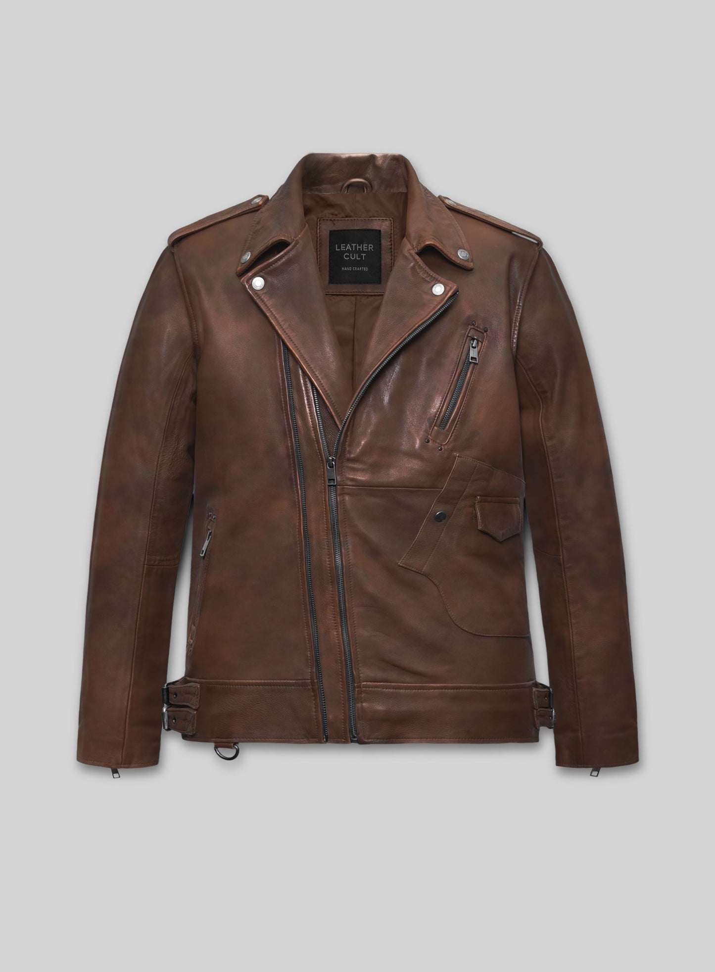 Falcon Spanish Brown Rider Leather Jacket