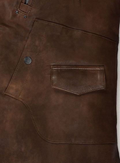 Falcon Spanish Brown Rider Leather Jacket - LeatherCult
