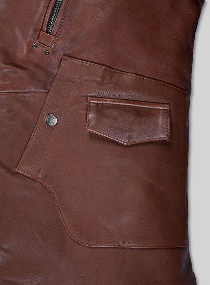 Falcon Tan Rider Leather Jacket
