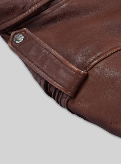 Falcon Tan Rider Leather Jacket